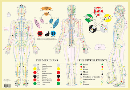 Meridians & the Five Elements Chart
