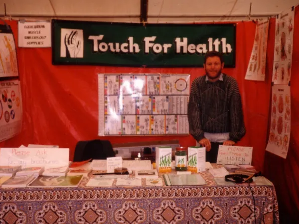 Equilibrium's Touch For Health stand at a 1985 conference