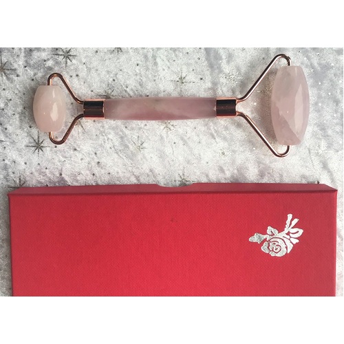 Rolling Crystal Massage Wand - ROSE QUARTZ