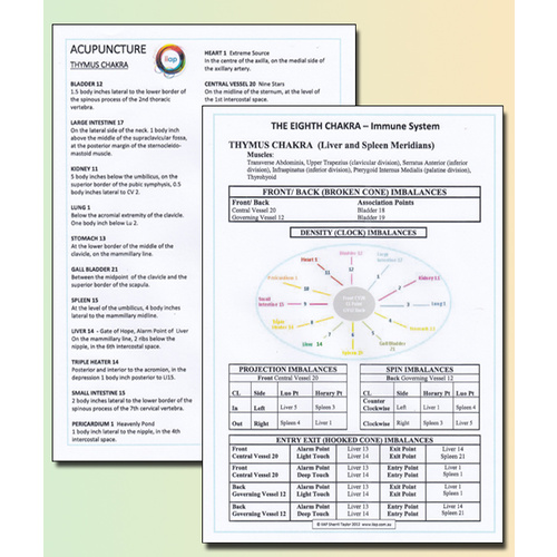 Thymus 8th Chakra A4 Chart
