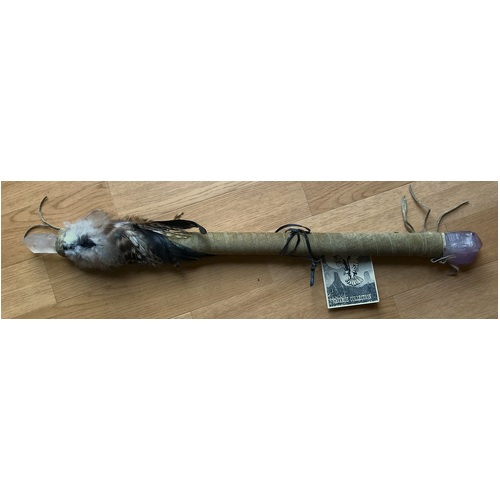 Clear Quartz & Amethyst Healing Wand